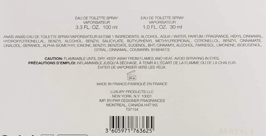 Cacharel Anais Anais L'Original 2 Piece Fragrance Gift Set 4 Cacharel Anais Anais L'Original 2 Piece Fragrance Gift Set - Image 2