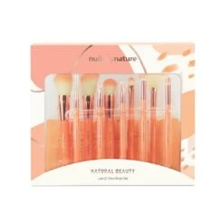 Nude By Nature Natural Beauty 10 Piece Brush Set - Peach