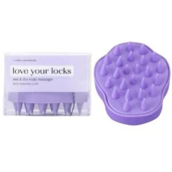Lemon Lavender Love Your Locks Wet & Dry Scalp Massager - Purple