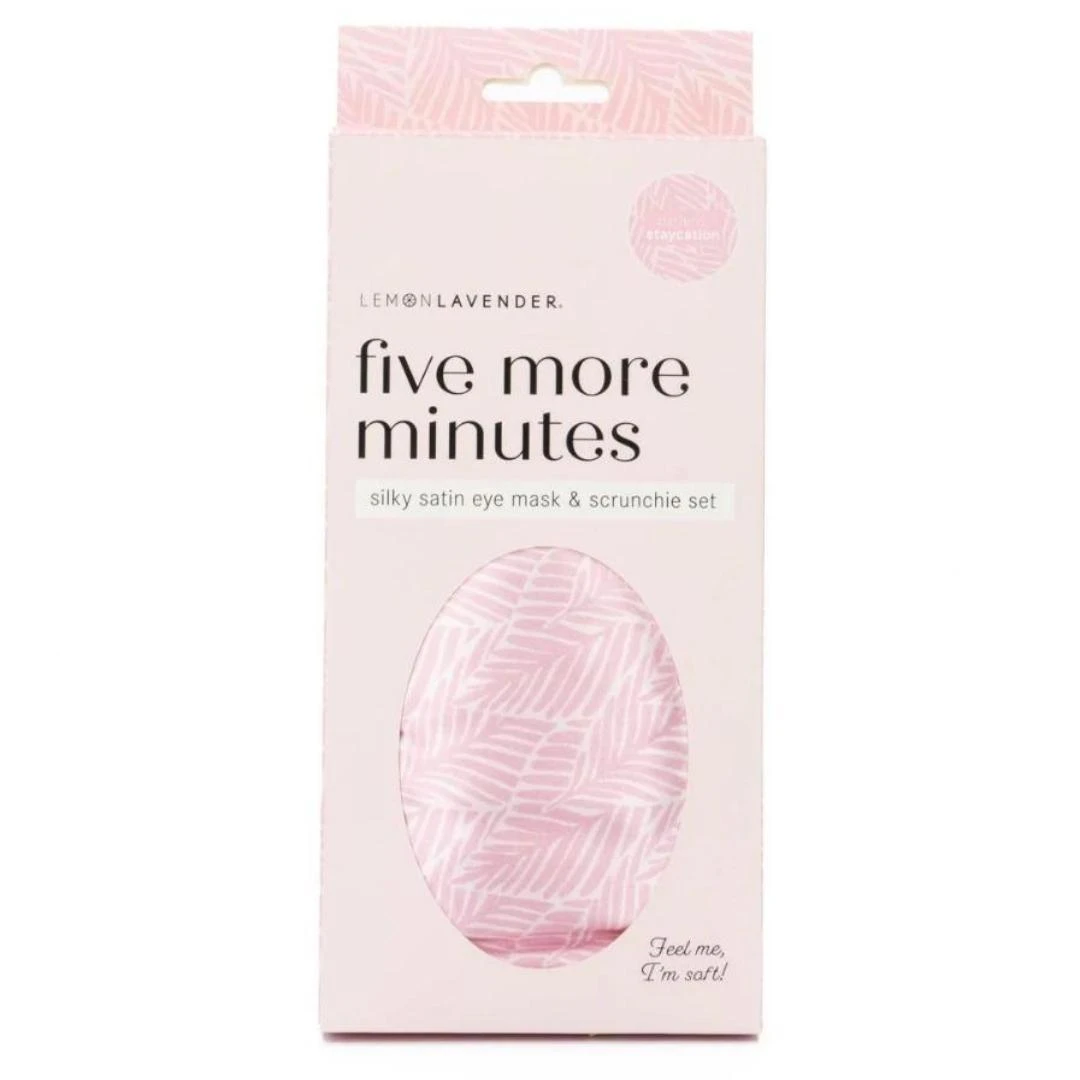 Lemon Lavender Five More Minutes Silky Satin Eye Mask & Scrunchie Set - Staycation 4 Lemon Lavender Five More Minutes Silky Satin Eye Mask & Scrunchie Set - Staycation - Image 2