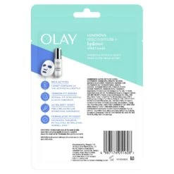 10 X Olay Luminous Sheet Face Mask Niacinamide + Hyaluronic 9 10 X Olay Luminous Sheet Face Mask Niacinamide + Hyaluronic -On Trend Beauty OTB 1638.alt 2