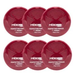Moosehead Perfecting Pomade - 100g High Shine Men's Hair Styling (6 Pack)