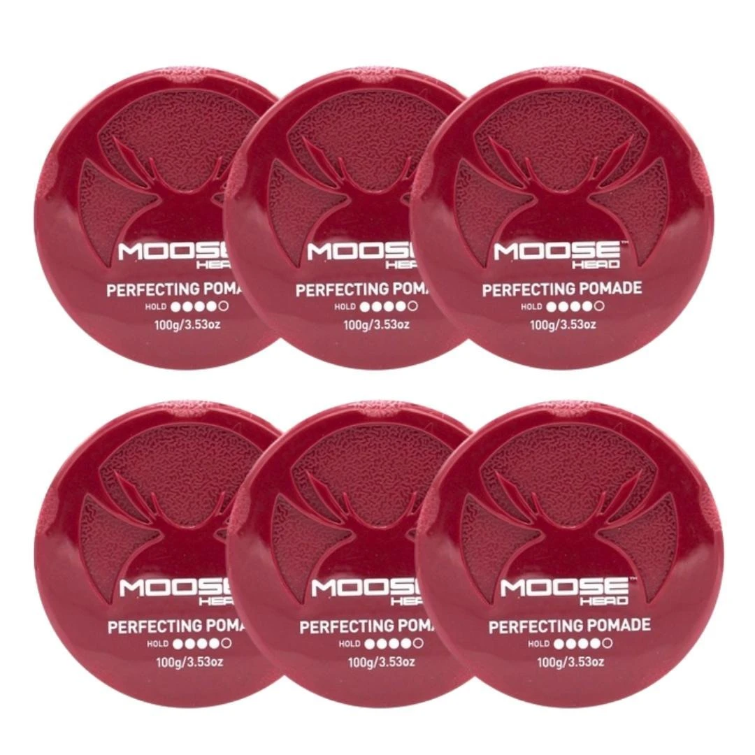 Moosehead Perfecting Pomade - 100g High Shine Men's Hair Styling (6 Pack) 3 Moosehead Perfecting Pomade - 100g High Shine Men's Hair Styling (6 Pack)