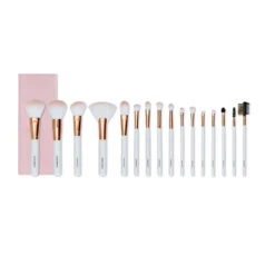 Casper & Lewis Rose Gold 16 Piece Brush Set In Pink Rectangle