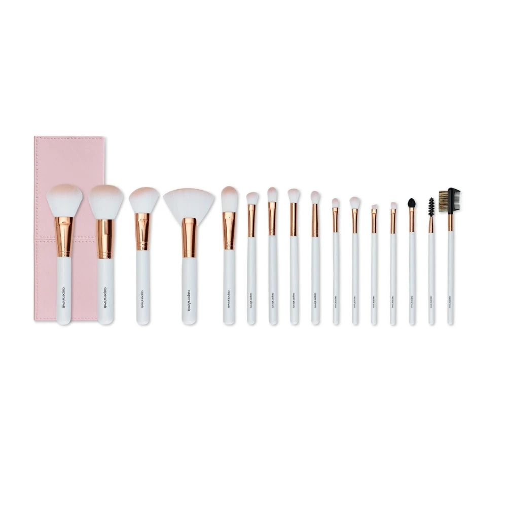 Casper & Lewis Rose Gold 16 Piece Brush Set In Pink Rectangle 3 Casper & Lewis Rose Gold 16 Piece Brush Set In Pink Rectangle