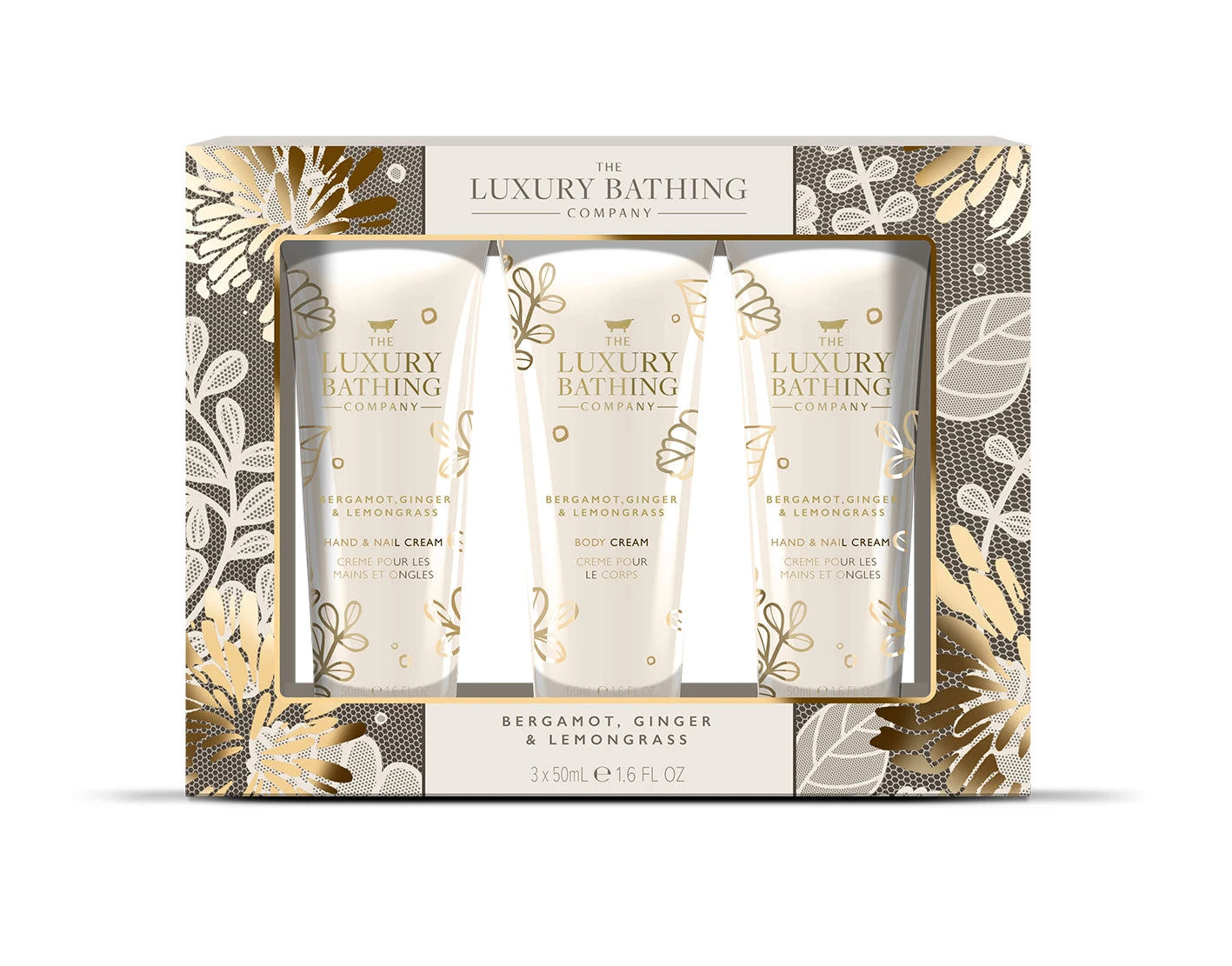 The Luxury Bathing Company Bergamot, Ginger & Lemongrass Hand & Body Set 3 The Luxury Bathing Company Bergamot, Ginger & Lemongrass Hand & Body Set