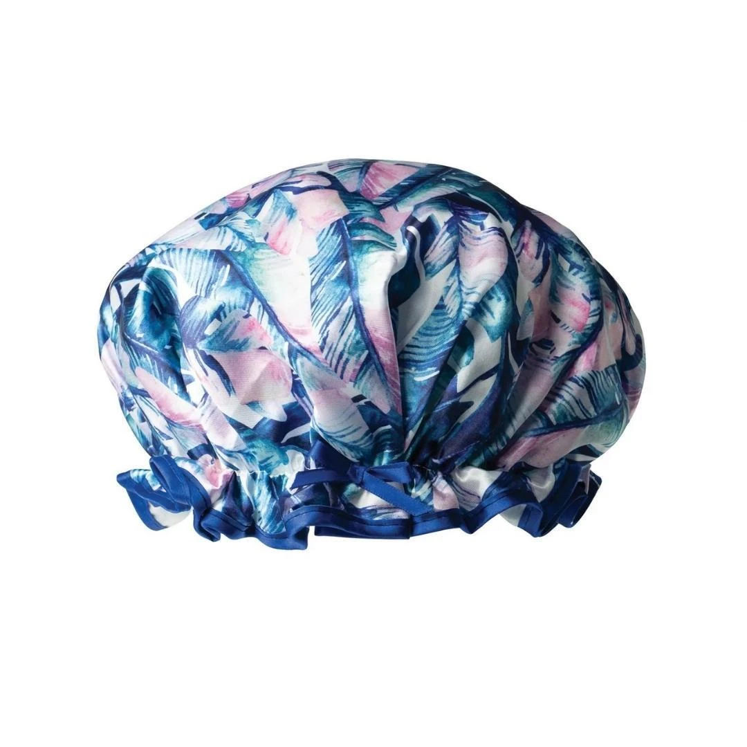 Lemon Lavender Not Your Grandmas Shower Cap - Tropical Palm 3 Lemon Lavender Not Your Grandmas Shower Cap - Tropical Palm
