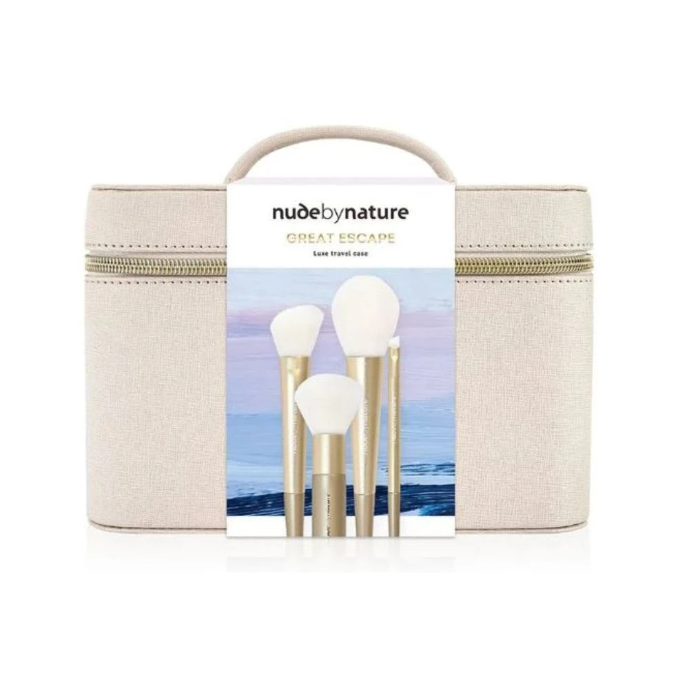 Nude By Nature Great Escape Luxe Travel Case Brush Set 3 Nude By Nature Great Escape Luxe Travel Case Brush Set