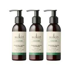 3 X Sukin Signature Daily Foaming Facial Cleanser 125mL