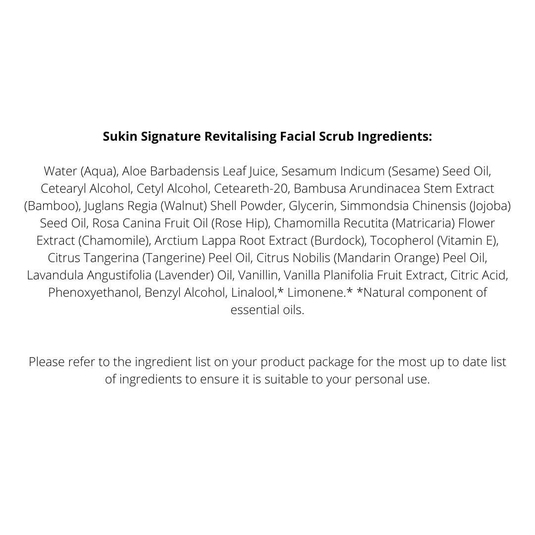 3 X Sukin Signature Revitalising Facial Scrub 125mL 4 3 X Sukin Signature Revitalising Facial Scrub 125mL - Image 2