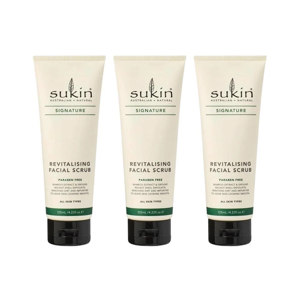 3 X Sukin Signature Revitalising Facial Scrub 125mL 3 3 X Sukin Signature Revitalising Facial Scrub 125mL