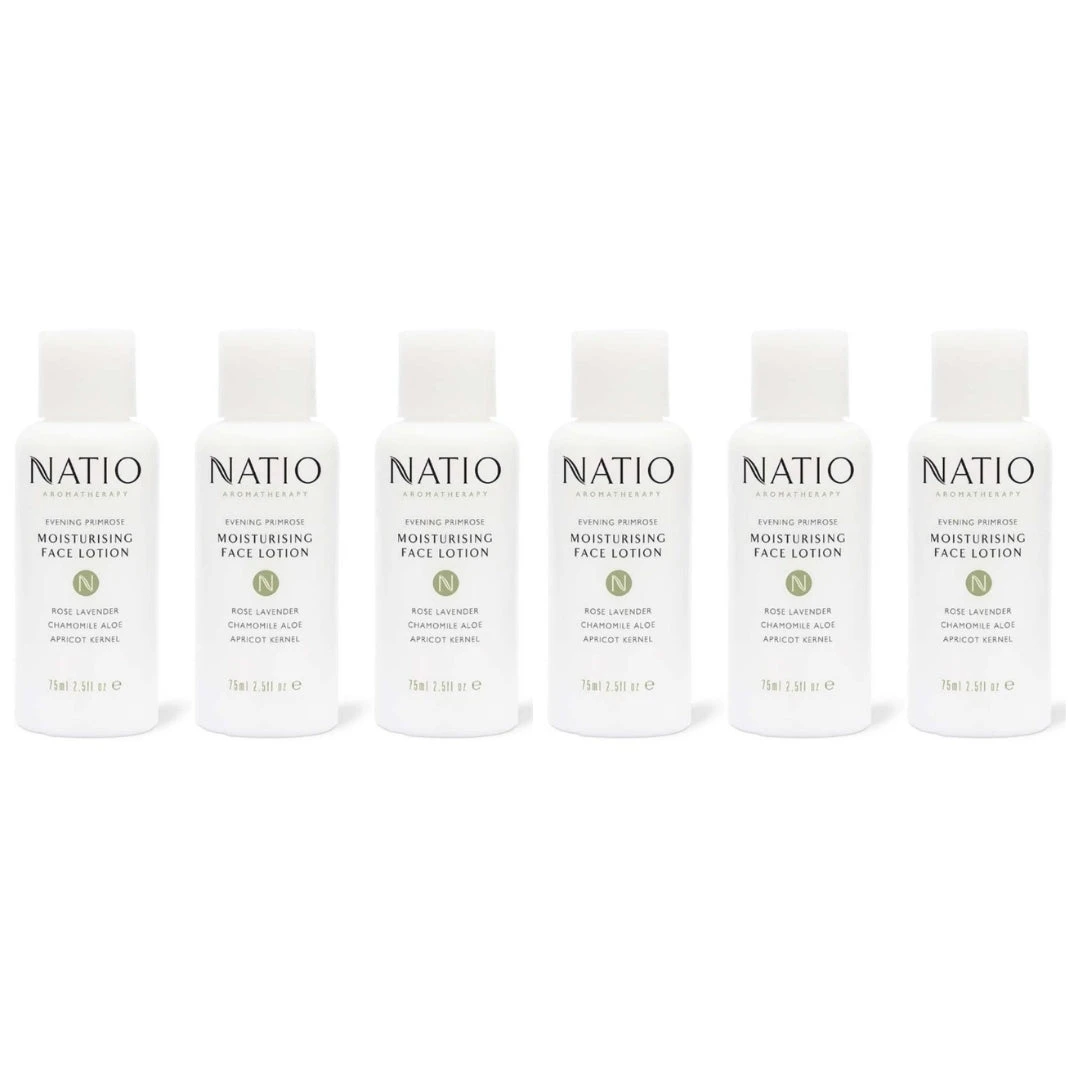 6 X Natio Aromatherapy Evening Primrose Moisturising Face Lotion 75mL 3 6 X Natio Aromatherapy Evening Primrose Moisturising Face Lotion 75mL