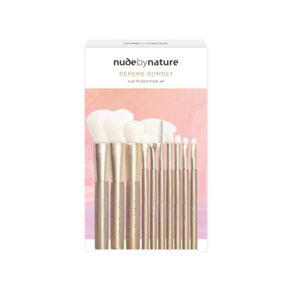 Nude By Nature Serene Sunset Luxe 10 Piece Brush Set 3 Nude By Nature Serene Sunset Luxe 10 Piece Brush Set