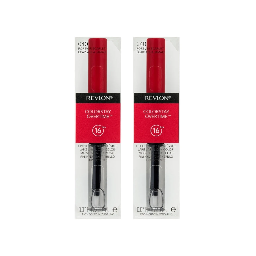 Revlon ColorStay Overtime Lipcolor 2-Pack – 040 Forever Scarlet 3 Revlon ColorStay Overtime Lipcolor 2-Pack – 040 Forever Scarlet