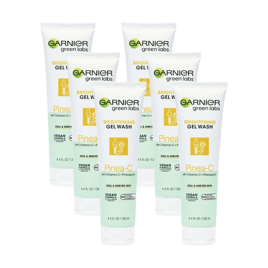 6 X Garnier Green Labs Pinea-C Brightening Gel Wash 130mL 3 6 X Garnier Green Labs Pinea-C Brightening Gel Wash 130mL