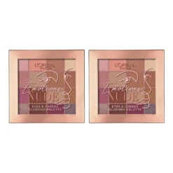 L’Oréal Paris 2 X L'Oreal Paris Nude Emotions Eyes & Cheeks Blushing Palette 15g