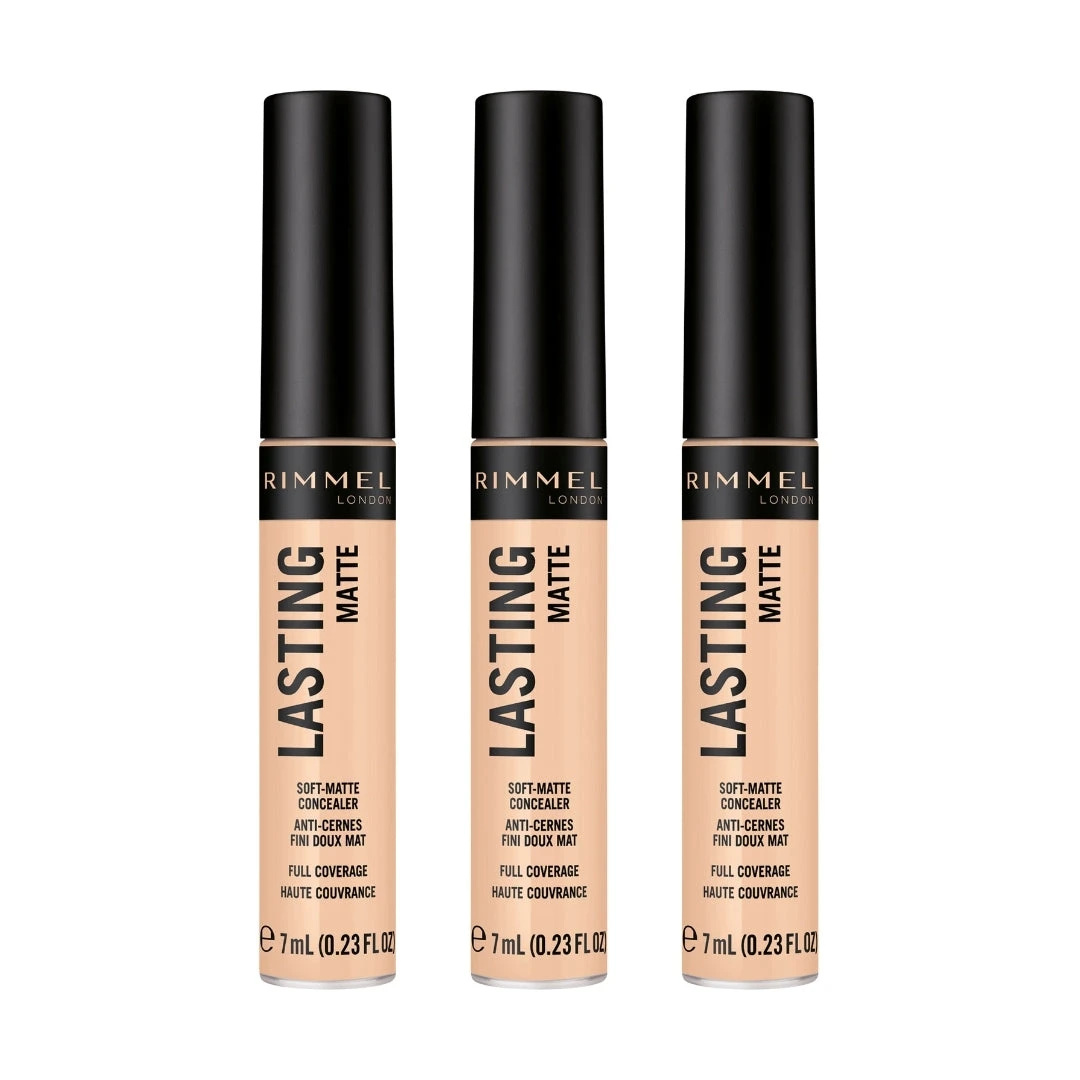 Rimmel London Lasting Matte Concealer 3-Pack - 005 Porcelain 3 Rimmel London Lasting Matte Concealer 3-Pack - 005 Porcelain