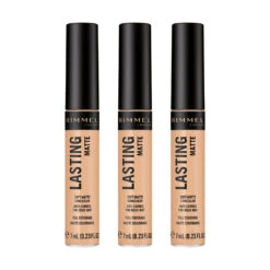 Rimmel London Lasting Matte Concealer 7mL - 010 Fair Ivory (3 Pack Bundle)