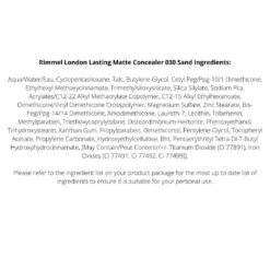 Rimmel London Lasting Matte Concealer 7mL (3-Pack Bundle) - 030 Sand -On Trend Beauty OTB 2522.alt 2