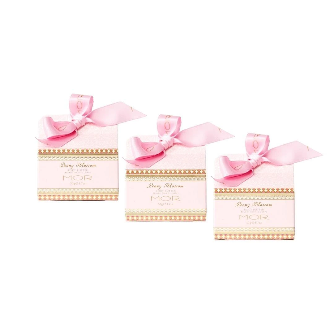 MOR Little Luxuries Peony Blossom Body Butter - 3 x 50g Set 3 MOR Little Luxuries Peony Blossom Body Butter - 3 x 50g Set