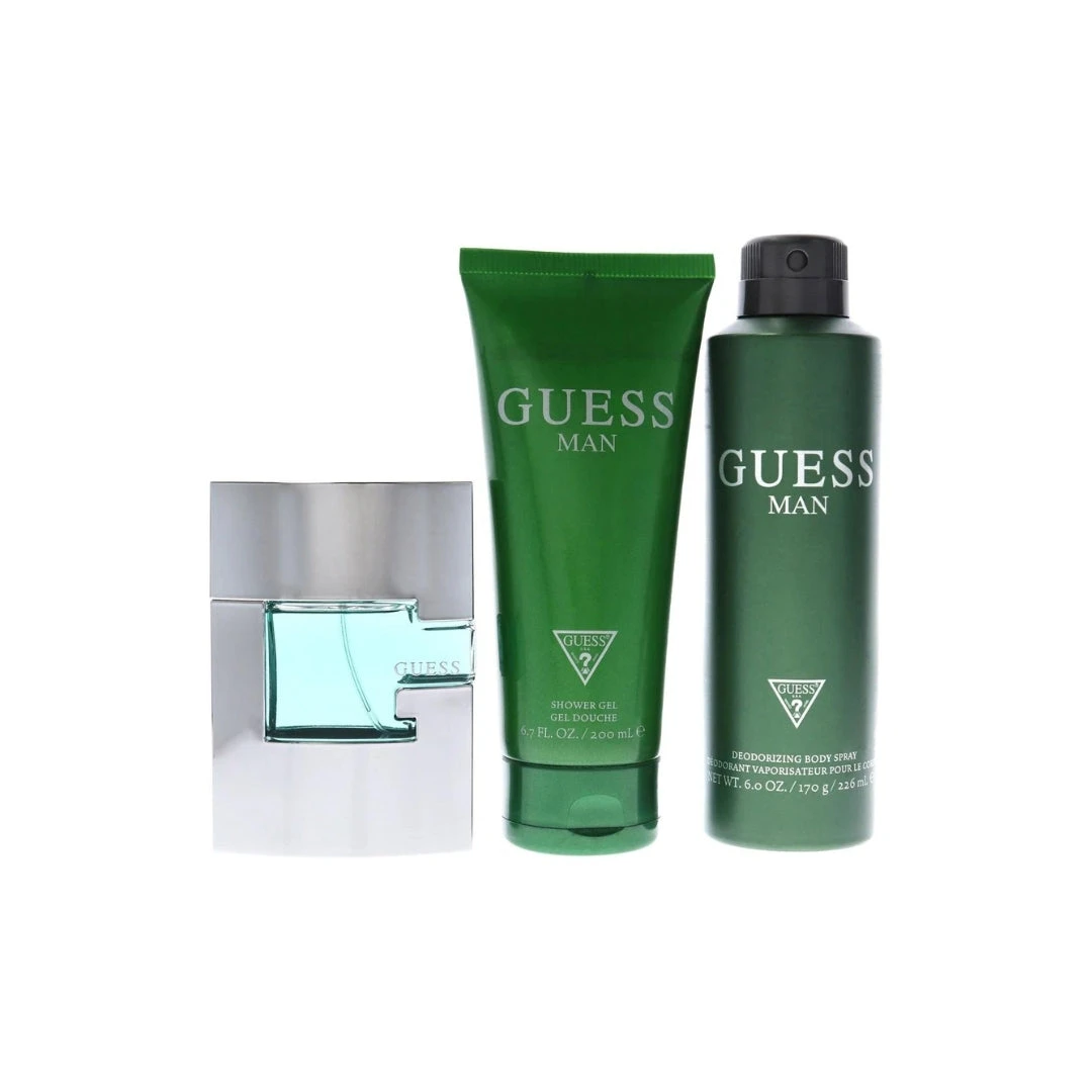 Guess Man 3 Piece Fragrance Gift Set: EDT, Shower Gel & Body Spray 4 Guess Man 3 Piece Fragrance Gift Set: EDT, Shower Gel & Body Spray - Image 2
