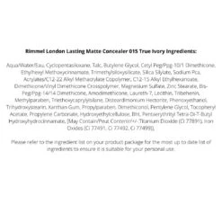 Rimmel London Lasting Matte Concealer 7mL - 015 True Ivory -On Trend Beauty OTB 2914.alt 2