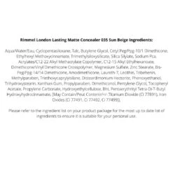 Rimmel London Lasting Matte Concealer 7mL - 035 Sun Beige -On Trend Beauty OTB 2915.alt 2