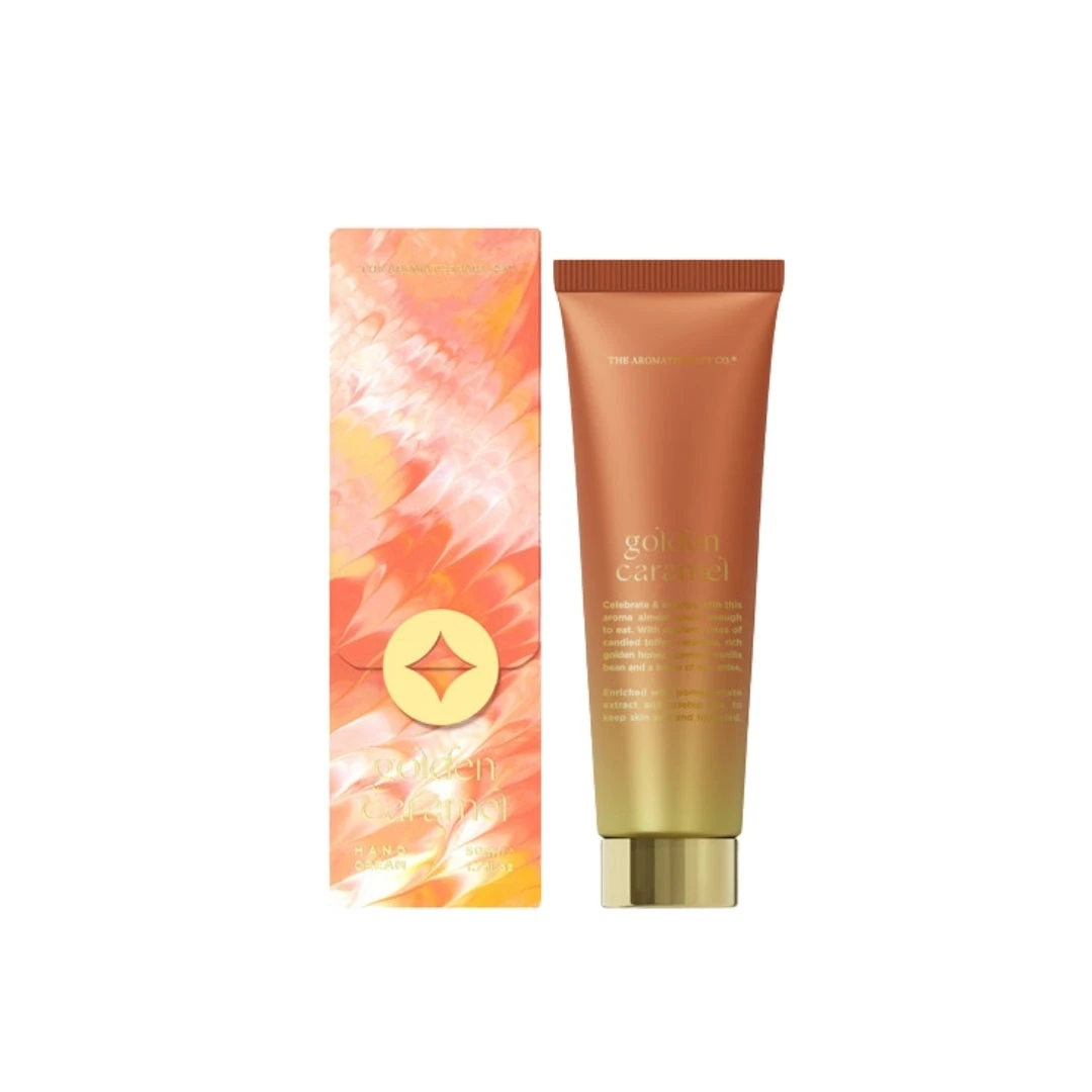 The Aromatherapy Co. Festive Favours Golden Caramel Hand Cream - 50mL 3 The Aromatherapy Co. Festive Favours Golden Caramel Hand Cream - 50mL