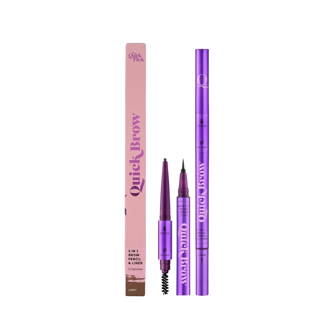 Quick Brow 2 In 1 Brow Pencil And Liner 0.77g - Light 3 Quick Brow 2 In 1 Brow Pencil And Liner 0.77g - Light