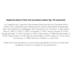 Maybelline Nudes Of New York Eye Shadow Palette 18g - 010 9 Maybelline Nudes Of New York Eye Shadow Palette 18g - 010 -On Trend Beauty OTB 3081.alt 3