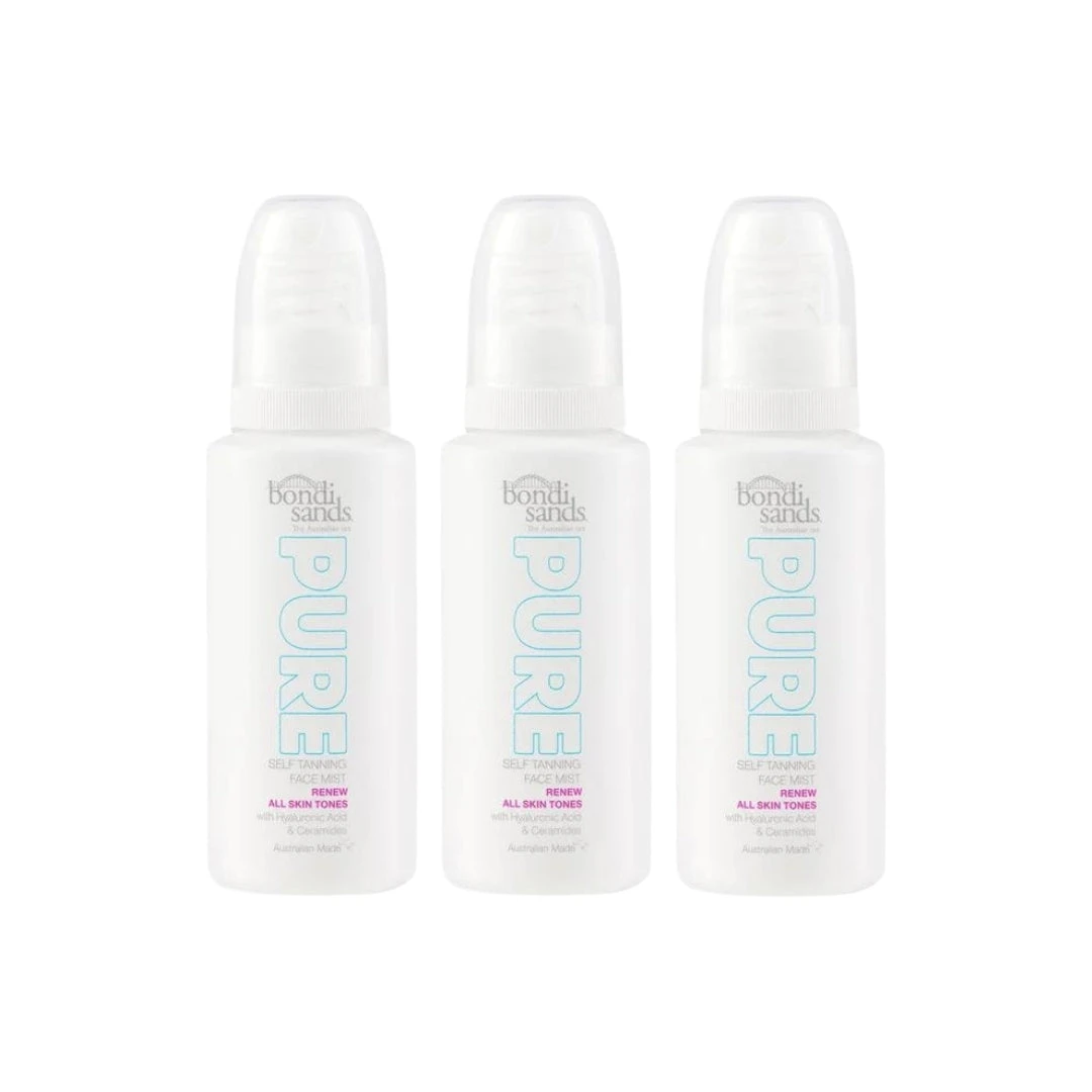 Bondi Sands Pure Self Tanning Face Mist Renew 70mL - 3 Pack Bundle 3 Bondi Sands Pure Self Tanning Face Mist Renew 70mL - 3 Pack Bundle