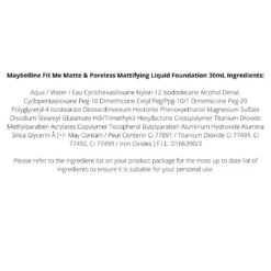 Maybelline Fit Me Matte & Poreless Mattifying Liquid Foundation 30mL - 120 Classic Ivory -On Trend Beauty OTB 3182.alt 3