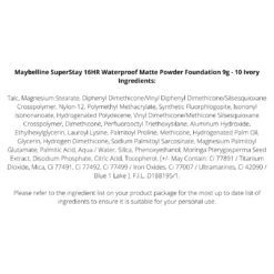 Maybelline SuperStay 16HR Waterproof Matte Powder Foundation 9g - 10 Ivory 7 Maybelline SuperStay 16HR Waterproof Matte Powder Foundation 9g - 10 Ivory -On Trend Beauty OTB 3188.alt 2