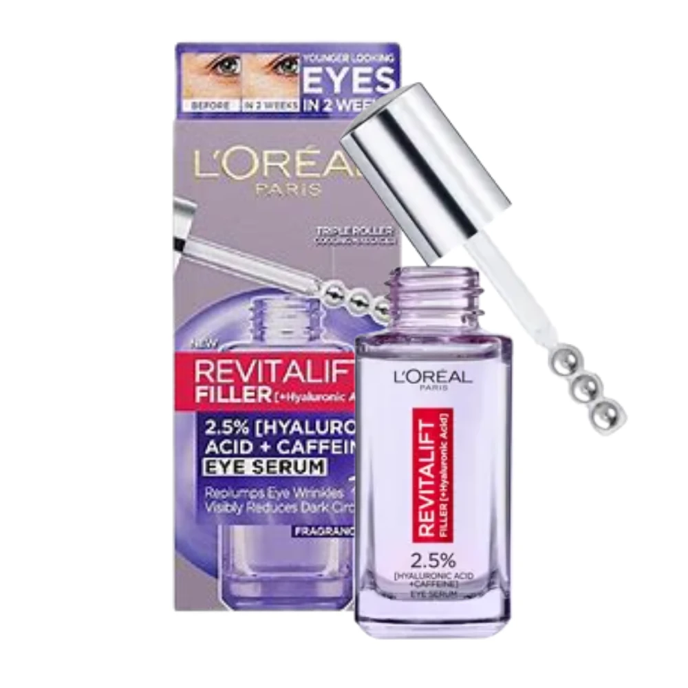 L’Oréal Paris L'Oreal Paris Revitalift Filler 2.5% Hyaluronic Acid + Caffeine Eye Serum 20mL 3 L’Oréal Paris L'Oreal Paris Revitalift Filler 2.5% Hyaluronic Acid + Caffeine Eye Serum 20mL