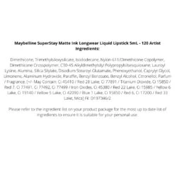 Maybelline SuperStay Matte Ink Liquid Lipstick Duo - 120 Artist (2 x 5ml) -On Trend Beauty OTB 3275.alt 4
