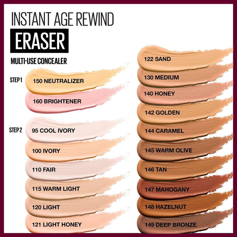 Maybelline Instant Age Rewind Eraser Multi-Use Concealer 6.8mL - 130 Medium 5 Maybelline Instant Age Rewind Eraser Multi-Use Concealer 6.8mL - 130 Medium - Image 3
