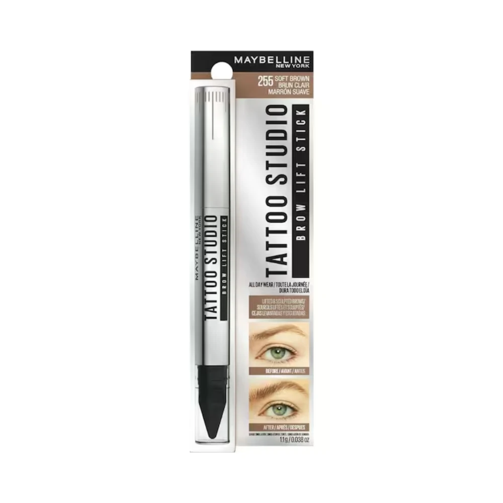Maybelline Tattoo Studio Brow Lift Stick 1.1g - 255 Soft Brown 3 Maybelline Tattoo Studio Brow Lift Stick 1.1g - 255 Soft Brown