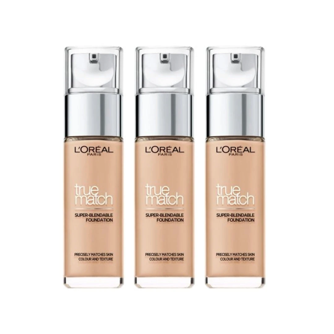 L'Oreal Paris True Match Super Blendable Liquid Foundation 3-Pack - 2.R/2.C Rose Vanilla 3 L'Oreal Paris True Match Super Blendable Liquid Foundation 3-Pack - 2.R/2.C Rose Vanilla