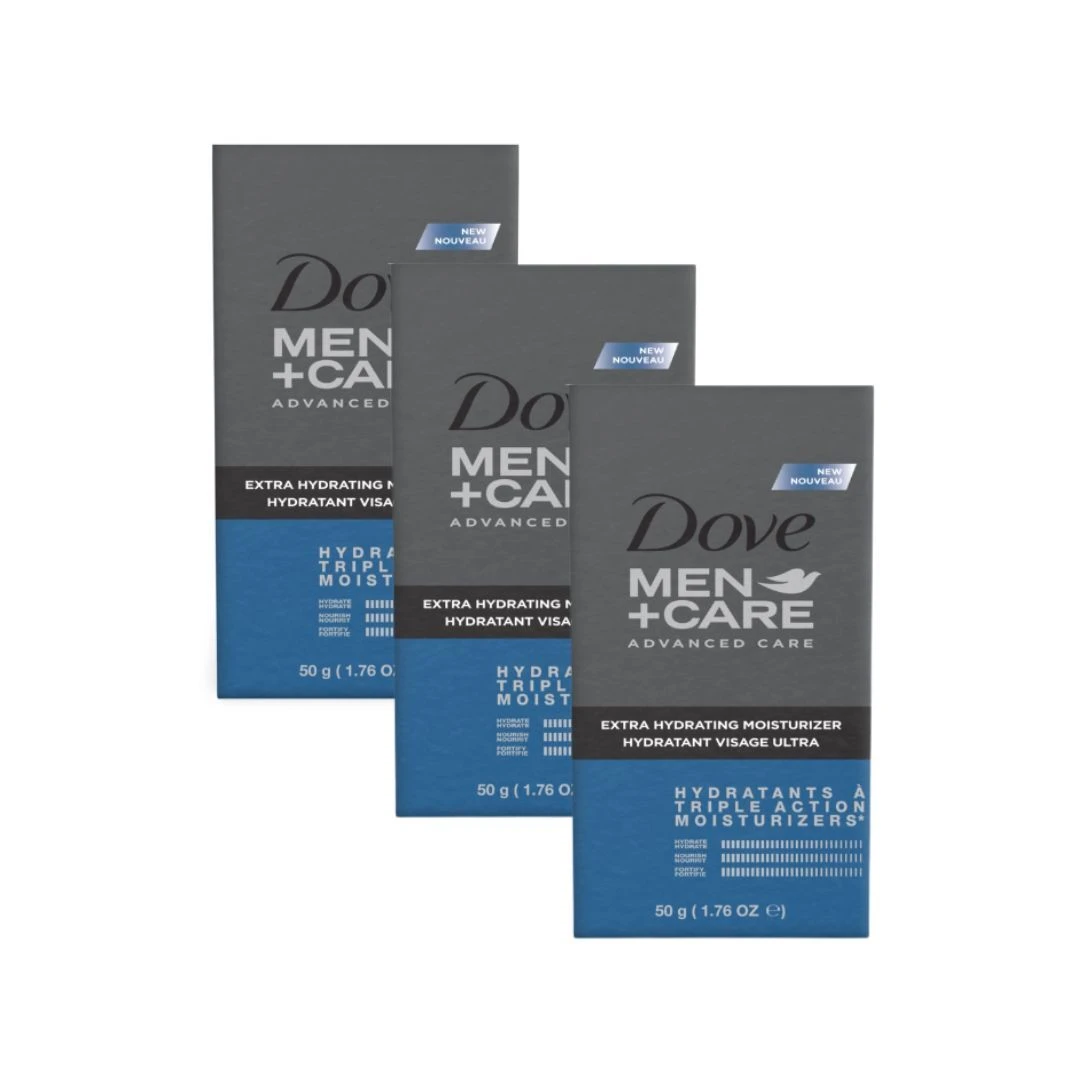 Dove Men+Care Extra Hydrating Face Moisturizer with SPF15 - 50g (Pack of 3) 3 Dove Men+Care Extra Hydrating Face Moisturizer with SPF15 - 50g (Pack of 3)