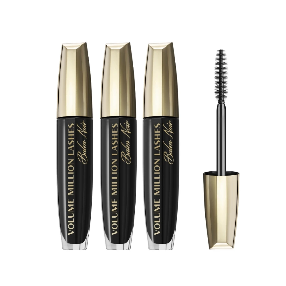 L’Oréal Paris Volume Million Lashes Balm Noir Mascara - Black (3 x 9mL Bundle) 3 L’Oréal Paris Volume Million Lashes Balm Noir Mascara - Black (3 x 9mL Bundle)