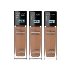 Maybelline Fit Me Matte & Poreless Foundation 3-Pack - 338 Spicy Brown