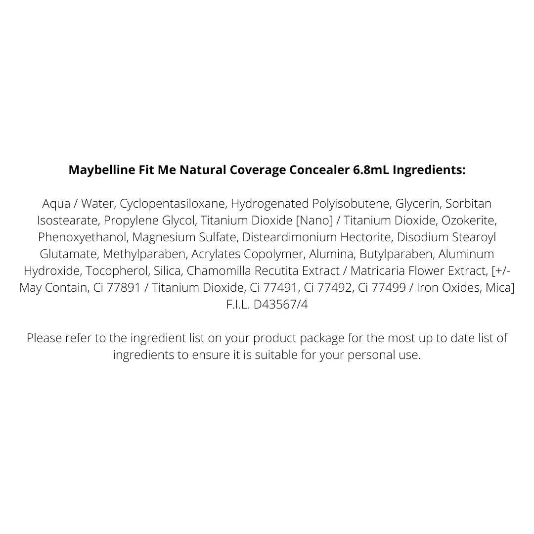 Maybelline Fit Me Concealer 15 Light (3 x 6.8mL) - Medium Coverage Bundle 6 Maybelline Fit Me Concealer 15 Light (3 x 6.8mL) - Medium Coverage Bundle - Image 4