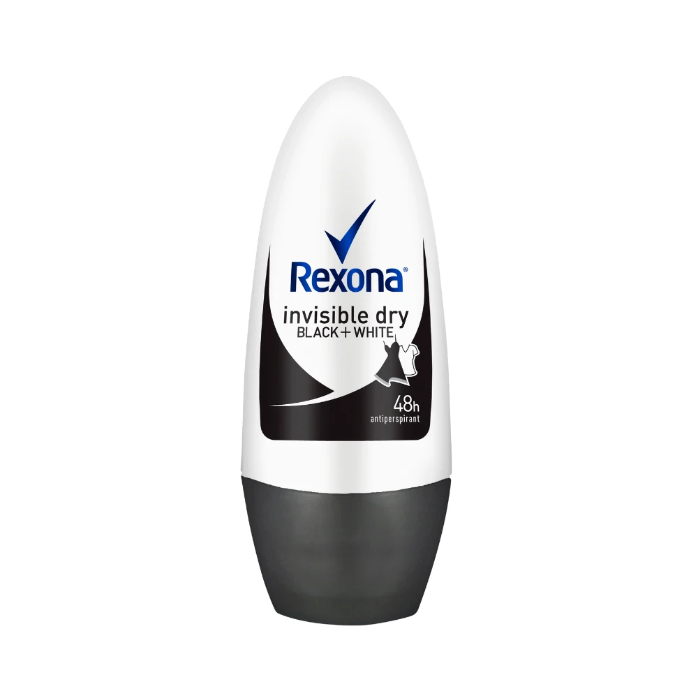Rexona Invisible Dry Black + White Antiperspirant Roll-On 50mL - 6 Pack 4 Rexona Invisible Dry Black + White Antiperspirant Roll-On 50mL - 6 Pack - Image 2