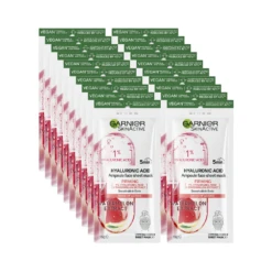 20 X Garnier SkinActive Hyaluronic Acid Sheet Face Mask 15g - Watermelon Extract