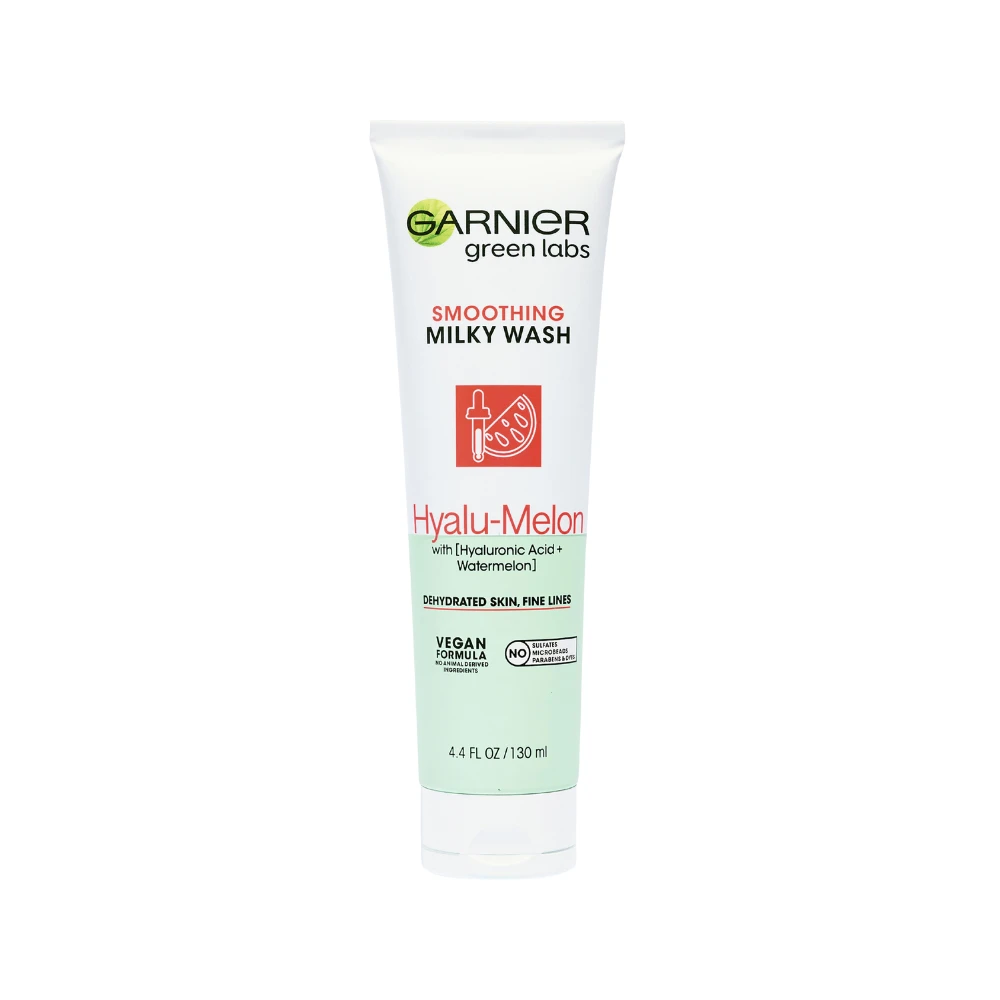 3 X Garnier Green Labs Smoothing Milky Wash Hyalu-Melon Cleanser 130mL 4 3 X Garnier Green Labs Smoothing Milky Wash Hyalu-Melon Cleanser 130mL - Image 2