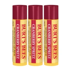 3 X Burt's Bees Cranberry Spritz Lip Balm 4.25g