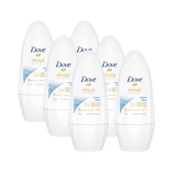 Dove Clinical Protection Antiperspirant Roll-On Original Clean - 6 Pack (50mL)