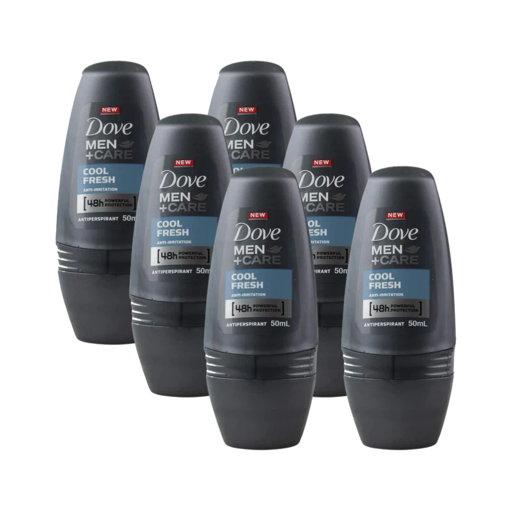 Dove Men+Care Cool Fresh Deodorant Roll On (6 x 50mL Bundle) 3 Dove Men+Care Cool Fresh Deodorant Roll On (6 x 50mL Bundle)