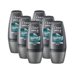 Dove Men+Care Eucalyptus & Birch Deodorant Roll On (50mL x 6 Pack)