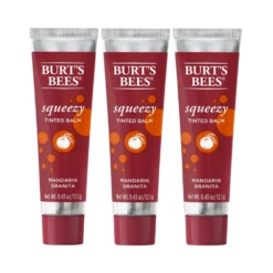 Burt's Bees Squeezy Tinted Lip Balm, Mandarin Granita - 3 Pack